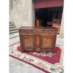 Buffet, Bressan, Louis XV, In Walnut And Burl Walnut XVIII