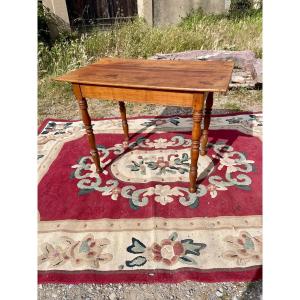 Table, Between Two Directoire In Cherry, XVIII Period.