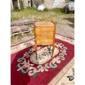 Louis XV Style Bedside Table In Walnut Period, 1900