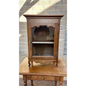 Small Provençal Hanging Cabinet In Walnut, 1900s.