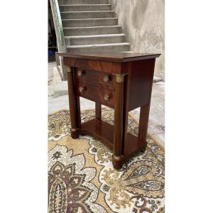 Table, Chiffonnière, Empire En Acajou époque, 1900