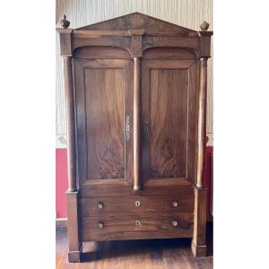 Armoire, commode directoire empire en noyer d époque XVIIIEM siècle 