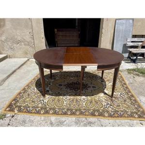 Table de salle à manger Louis XVI en acajou d époque, 1900.