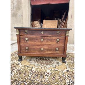 Commode,,, retour d’Égypte empire en acajou  d époque XIXÉM siècle 