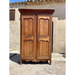 18th Century Regency Castle Wardrobe In Cherry Wood.