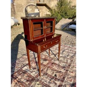 Petit secretaire -vitrine d époque Louis XVI,18em siècle 