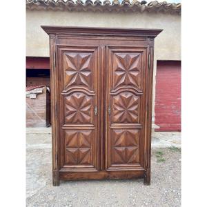 Louis XIII Wardrobe, In Walnut, 17th Century 