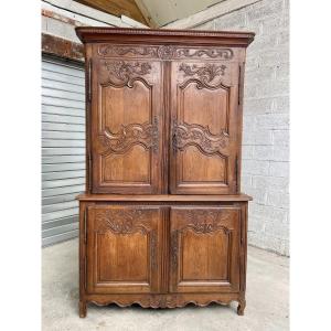 Sideboard, Two, Louis XV Body, In Oak From The 18th Century 