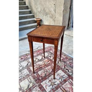 Small Louis XVI Writing Table, Inlaid And From The 18th Century