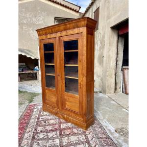 Bibliothèque restauration en merisier, d époque XIXÉM siècle 