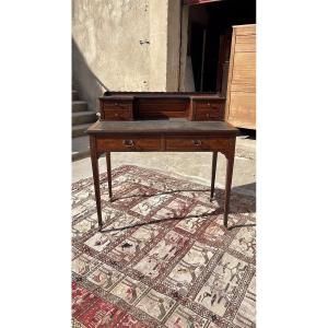 Bureau, Bonheur Du Jour, Louis XVI, In Mahogany, 19th Century 