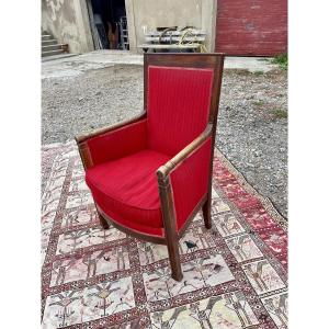 Bergère, Directoire Style, In Walnut, 18th Century 