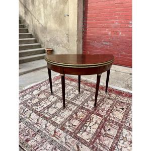Louis XVI Style Mahogany Half-moon Table, 18th Century 