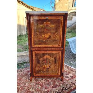 Secrétaire Louis XVI en marqueterie d'époque XVIIIé 