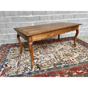 Table de ferme Louis XV, en merisier d’époque XIXE siècle 