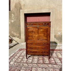 Secretary, Louis XVI Style, In Mahogany, 18th Century 