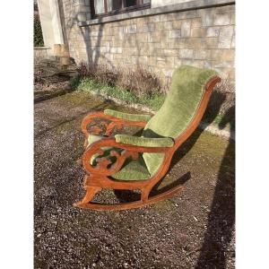 Fauteuil à bascule d époque restauration XIXE siècle 