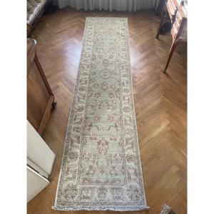 Grand tapis de couloir, noué main décor, floral, persan 