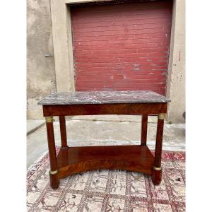 Mahogany Console, Empire Period, 19th Century