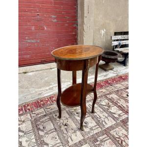 Louis XV Style Marquetry Pedestal Table, 1900.