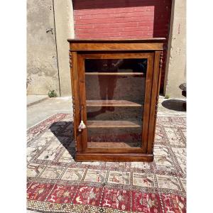 Small Napoleon Ili Mahogany Display Case 19th Century