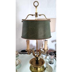 Empire Style Bouillotte Lamp In Bronze, Circa 1930