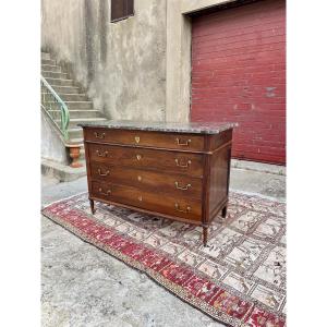 Louis XVI Mahogany Chest Of Drawers, 18th Century