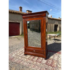 Armoire à glace, en acajou, époque, restauration XIXem siècle 