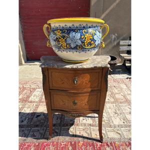Large Italian Majolica Planter With Grapes 19th Century