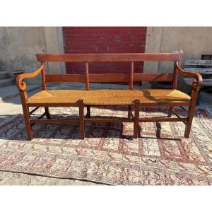 Banquette provençale radassier en noyer d’époque XIXe siècle