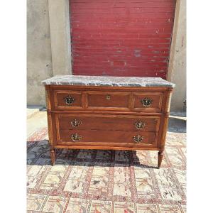 Commode, secrétaire, Louis XVI, en acajou d’époque XVIIIe siècle