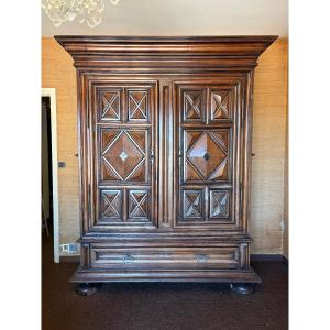 Armoire, Louis XIII, en noyer d’époque XVIIe siècle
