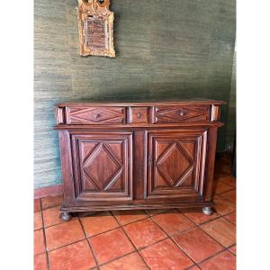 Buffet Louis XIII, en noyer d’époque XVIIe siècle