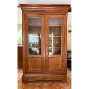 Bookcase, Louis-philippe Style, Cherry Wood, 19th-century