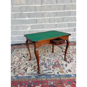 Louis XV-style Game Table, Made Of Walnut, 18th Century