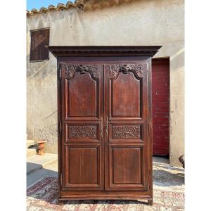 Armoire, régence en chêne d’époque XVIIIe siècle