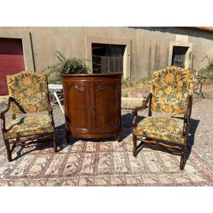 Encoignure de style, Louis XV, Galbée circa 1920