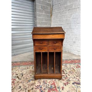Meubles de métier à pupitre en noyer, époque, restauration XIXe siècle