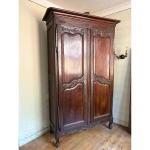 Armoire, provençale, Louis XV, en noyer d’époque XVIIIe siècle