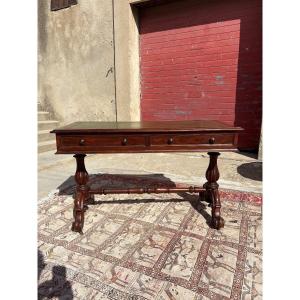 English Mahogany Desk, Period Piece, 19th-century Restoration