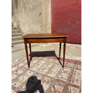 Small Side Table. Louis XVI Style, Made Of Walnut, Dating From The 18th Century.