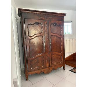 Louis XV-style Cabinet, Made Of Eastern Oak, Dating From The 18th Century