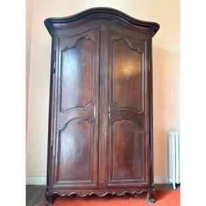 Armoire, Louis, XV, bordelaise en acajou époque XVIIIe siècle