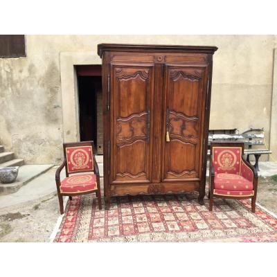 Armoire Louis XV En Merisier époque 18ème 