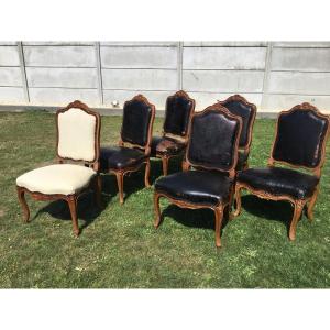 Rare Set Of 6 Regency Style Fireside Chairs 19th Century