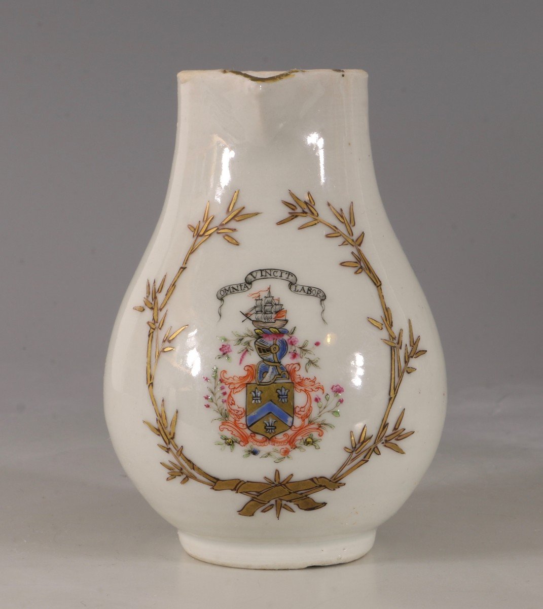 Pot à Crème Armorié Chinois Qianlong Vers 1750