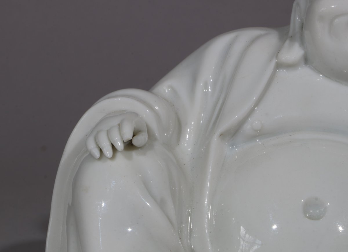 Un Blanc De Chine Budai Kangxi 17ème Siècle-photo-2