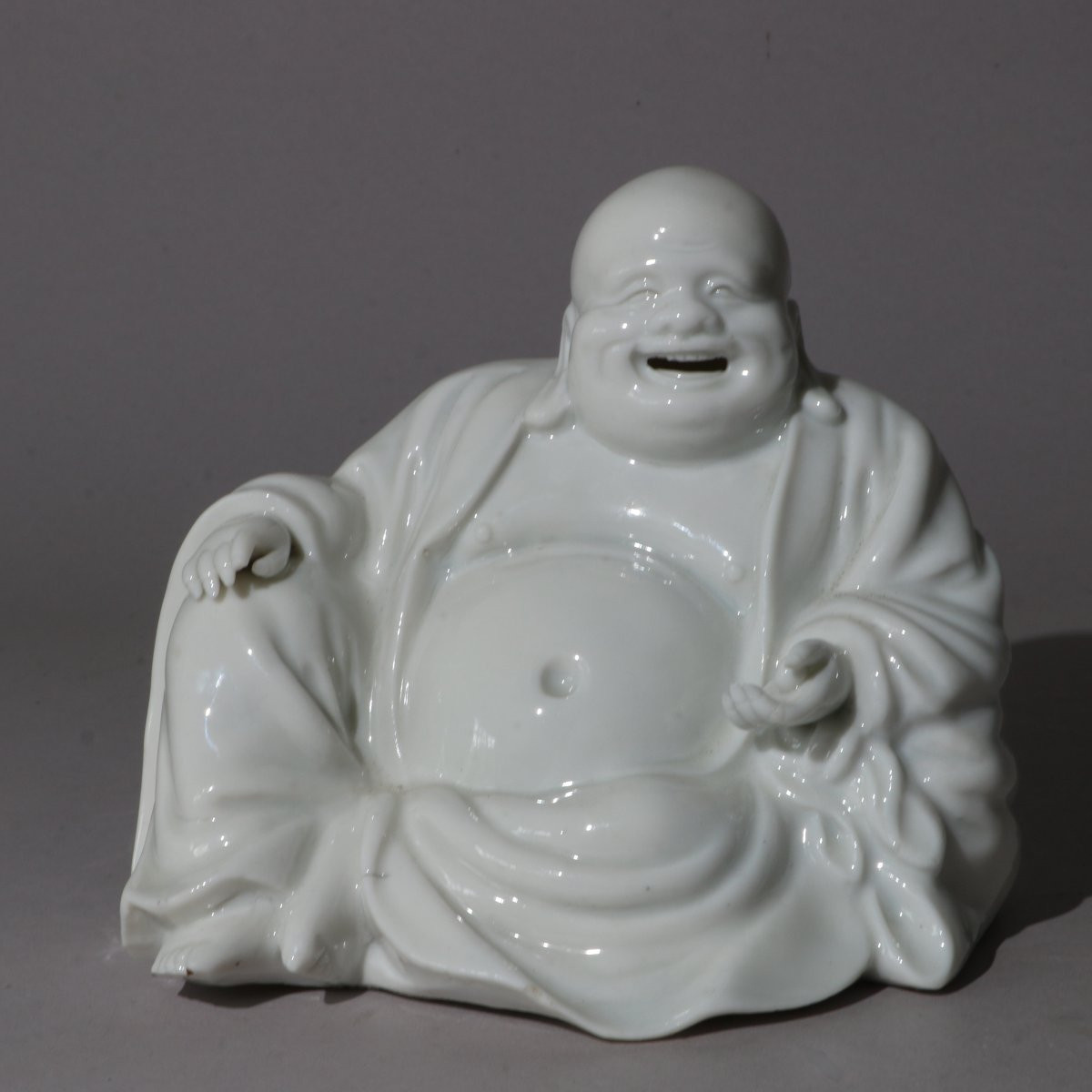 Un Blanc De Chine Budai Kangxi 17ème Siècle-photo-5