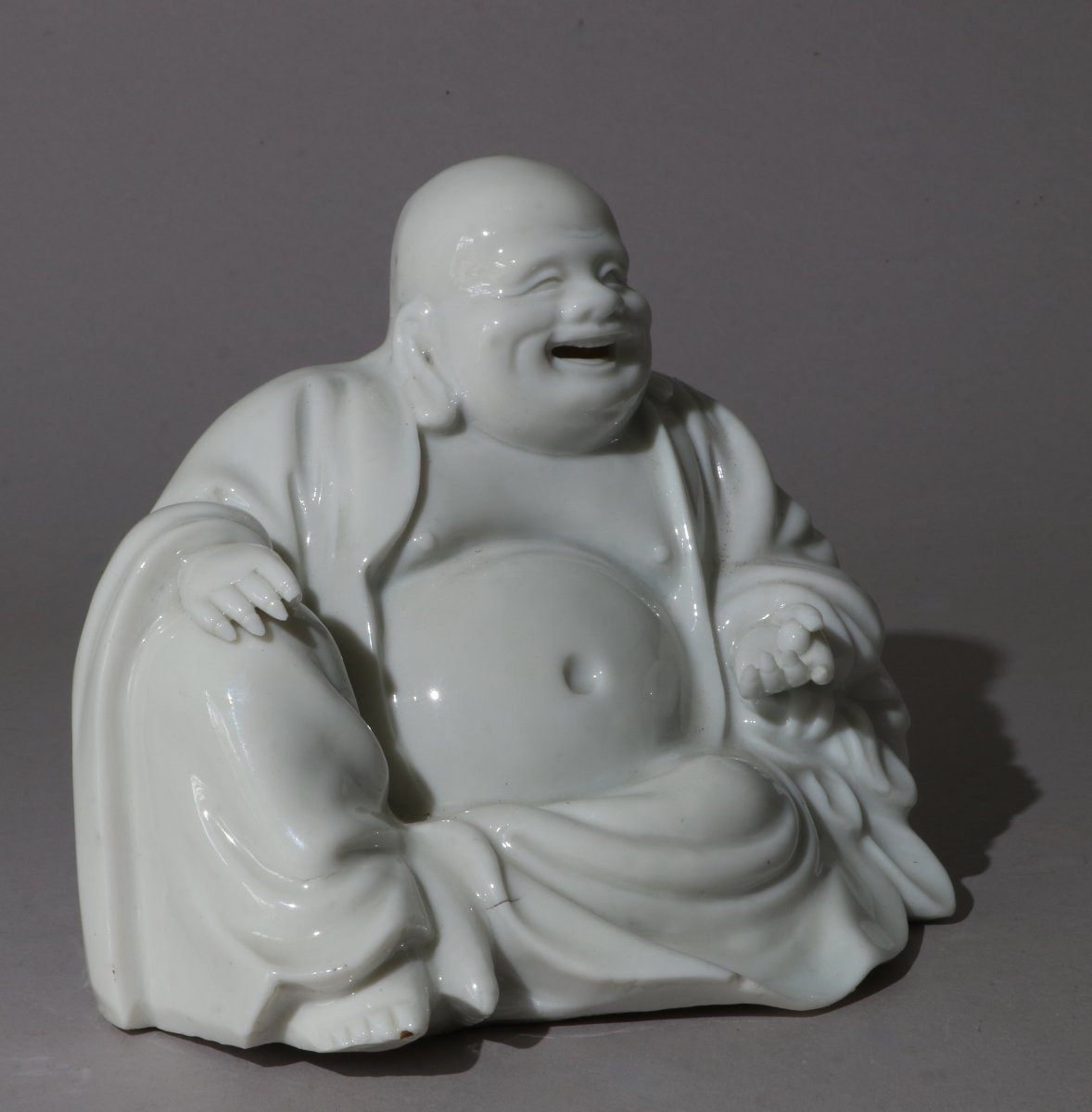 Un Blanc De Chine Budai Kangxi 17ème Siècle-photo-7
