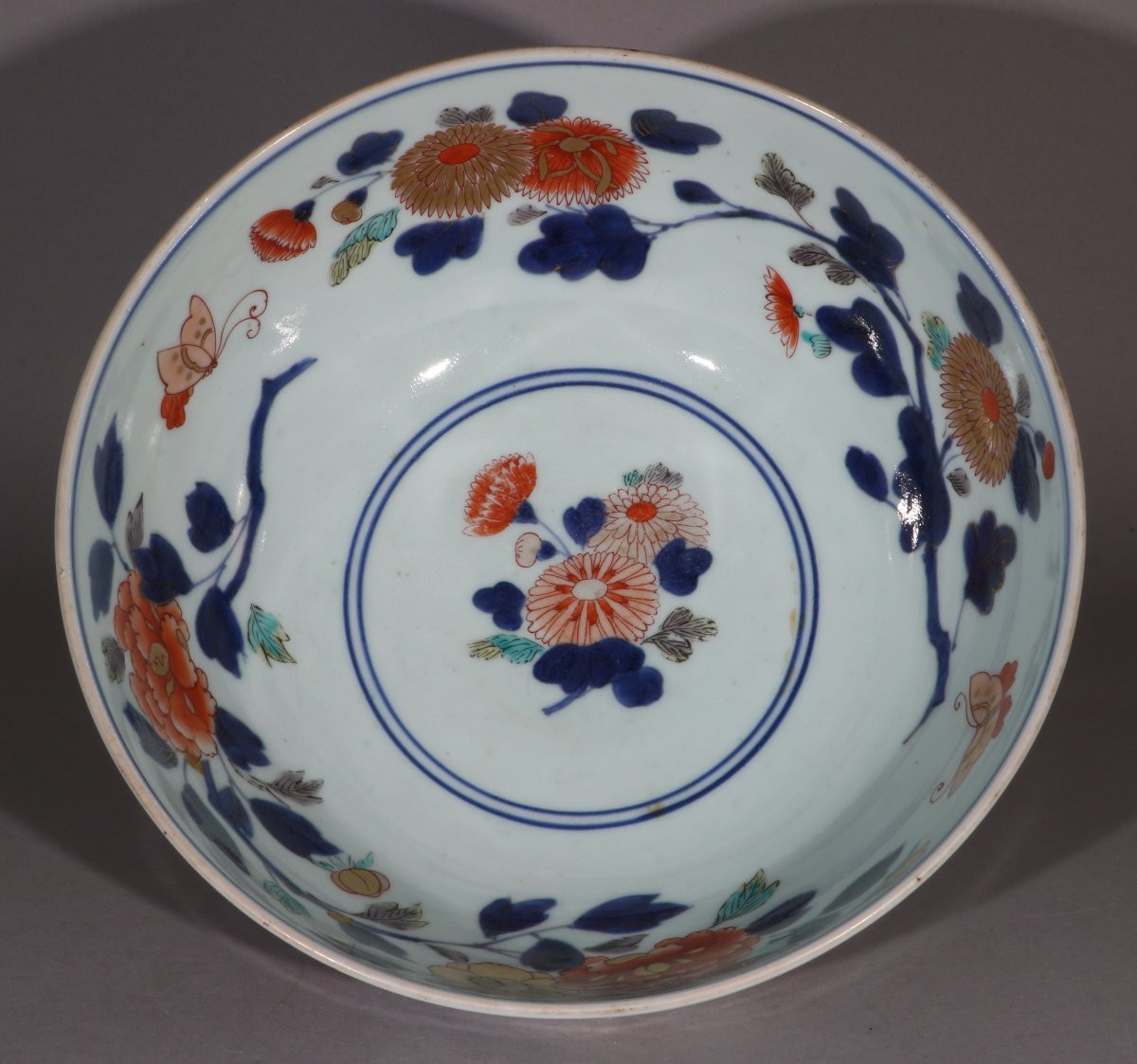 Grand Bol Polychrome Arita, Japon, Fin Du XVIIe Siècle-photo-1